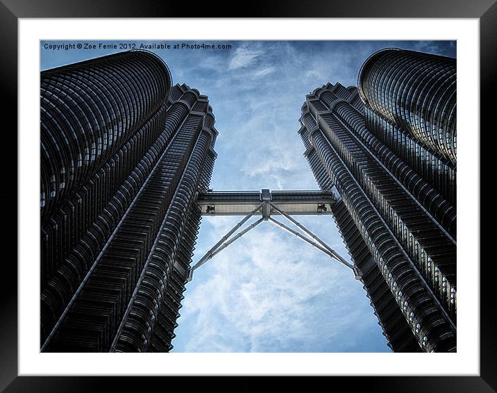 Petronas Towers in Malaysia Framed Mounted Print by Zoe Ferrie