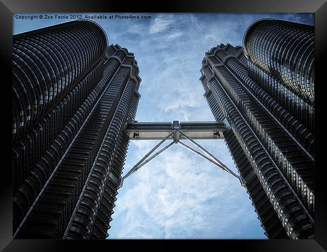 Petronas Towers in Malaysia Framed Print by Zoe Ferrie