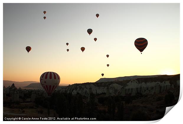 Ballooning Before Dawn Goreme Turkey Print by Carole-Anne Fooks