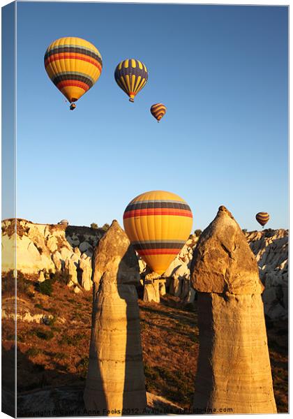 Ballooning in The Valley of Love Canvas Print by Carole-Anne Fooks