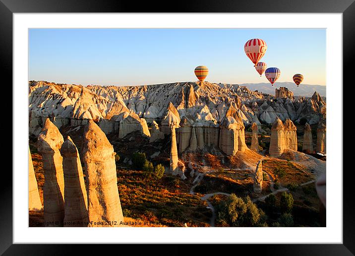 Ballooning Over The Valley of Love Framed Mounted Print by Carole-Anne Fooks