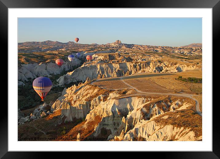 Ballooning Over Goreme Valley Framed Mounted Print by Carole-Anne Fooks