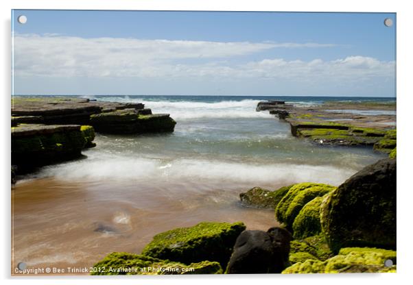 Lunching at Turimetta Acrylic by Bec Trinick