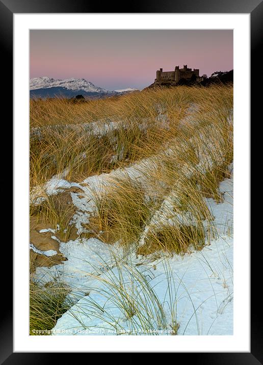 Harlech castle winter 2010 Framed Mounted Print by Rory Trappe