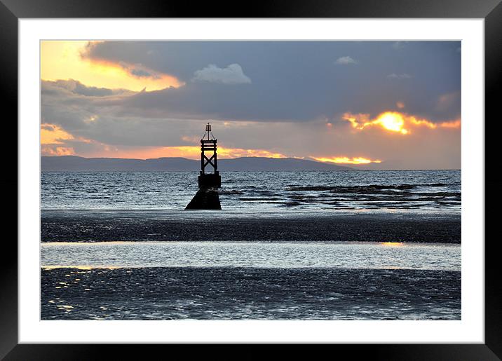 sunset Framed Mounted Print by sue davies