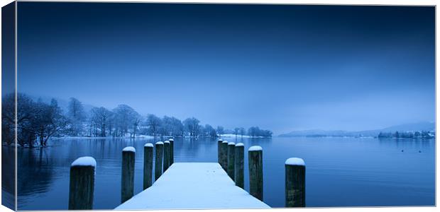 Coniston Water Blues Canvas Print by Simon Wrigglesworth