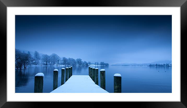 Coniston Water Blues Framed Mounted Print by Simon Wrigglesworth