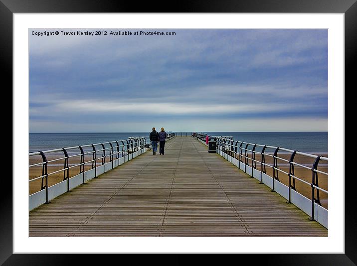 Walk on the Pier Framed Mounted Print by Trevor Kersley RIP