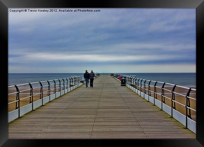 Walk on the Pier Framed Print by Trevor Kersley RIP