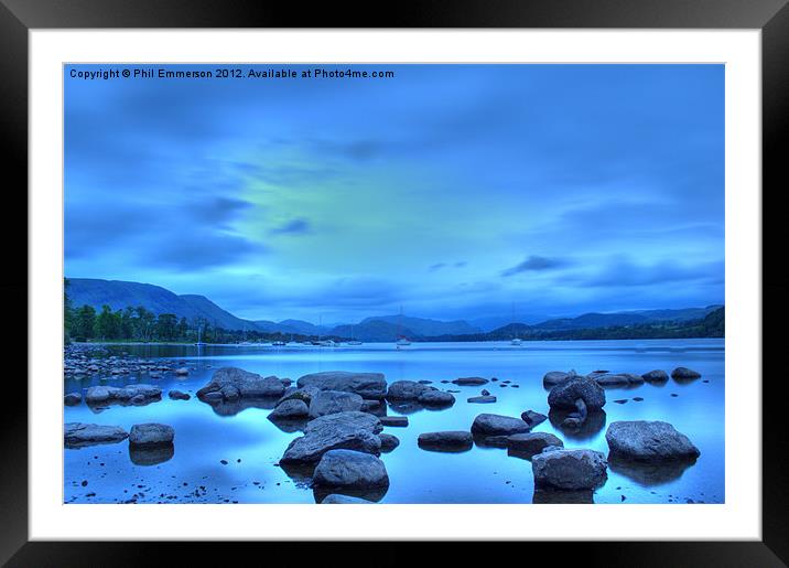 Ullswater HDR Dusk Framed Mounted Print by Phil Emmerson