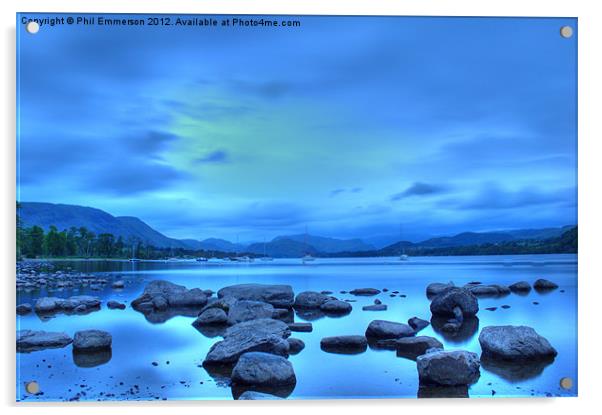 Ullswater HDR Dusk Acrylic by Phil Emmerson