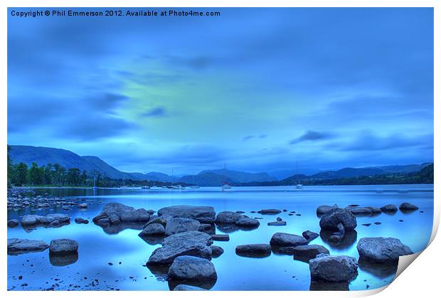 Ullswater HDR Dusk Print by Phil Emmerson