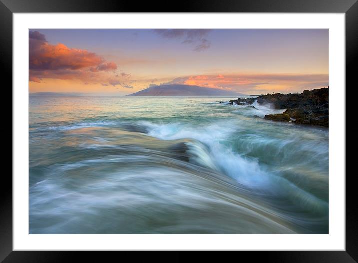 Folding the Sea  Framed Mounted Print by Mike Dawson