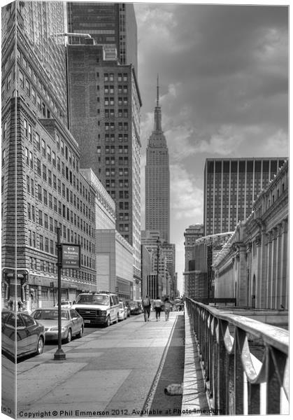 Empire State HDR Canvas Print by Phil Emmerson
