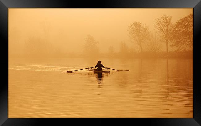 The Rower Framed Print by Tracey Whitefoot