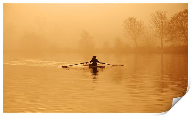 The Rower Print by Tracey Whitefoot