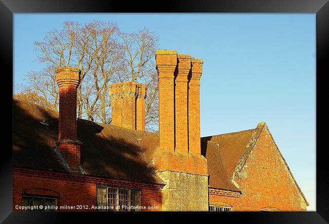 All The Manor House Chimney's Framed Print by philip milner
