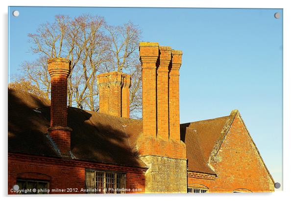 All The Manor House Chimney's Acrylic by philip milner