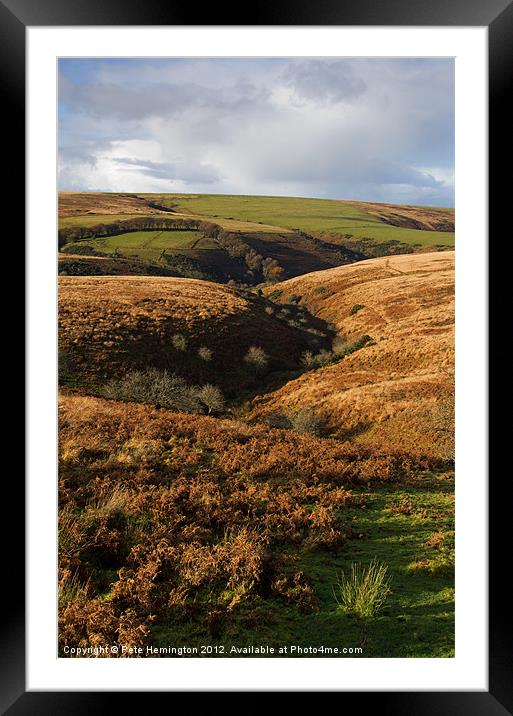 Exmoor valley Framed Mounted Print by Pete Hemington