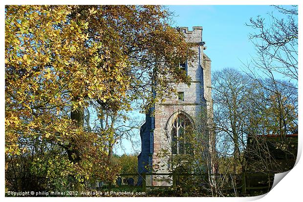 Siant Michaels Church Tower Print by philip milner