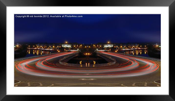 ROAD RACE OVER MAIDSTONE BRIDGE Framed Mounted Print by Rob Toombs