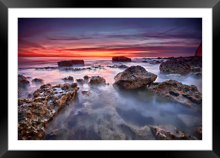 Seaford rock pool Framed Mounted Print by mark leader