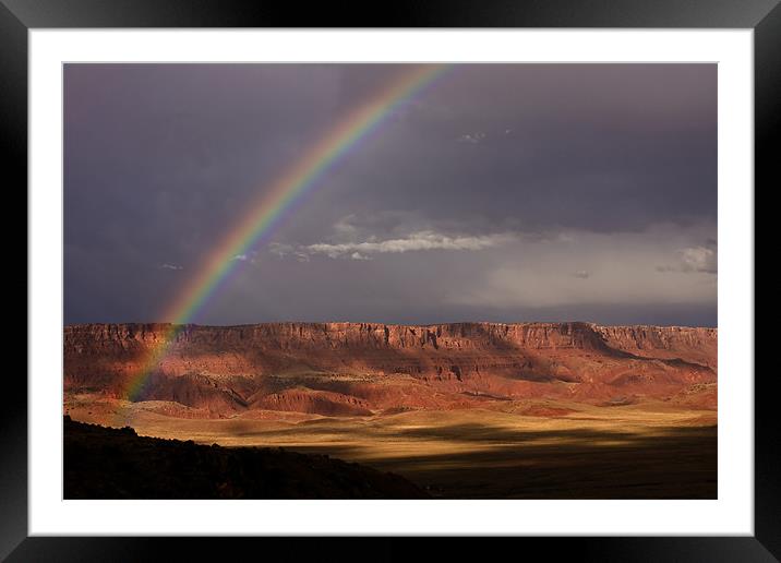Rainbow over Vermillion Framed Mounted Print by Thomas Schaeffer