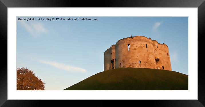 Clifford tower Framed Mounted Print by Rick Lindley
