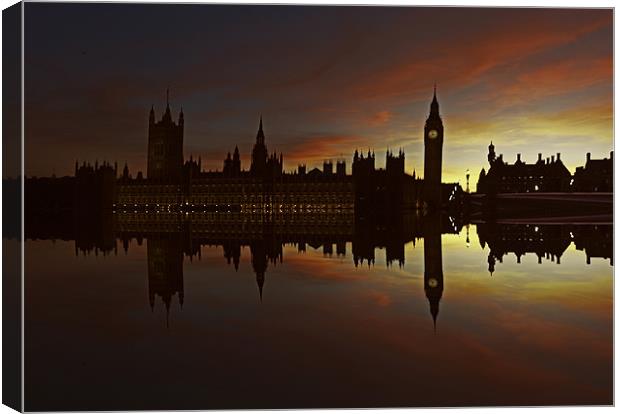 London at Night Canvas Print by Elaine Whitby