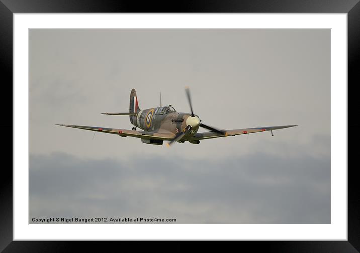 Spitfire BM597 JH-C Framed Mounted Print by Nigel Bangert