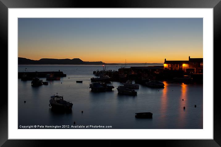 Dawn at Lyme Regis Framed Mounted Print by Pete Hemington