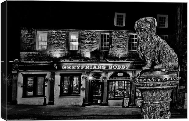 Greyfriars Bobby Statue Canvas Print by Buster Brown