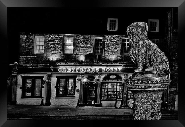 Greyfriars Bobby Statue Framed Print by Buster Brown