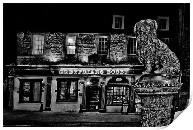 Greyfriars Bobby Statue Print by Buster Brown