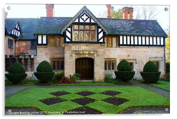 Rear Of Baddersley Clinton Manor Acrylic by philip milner