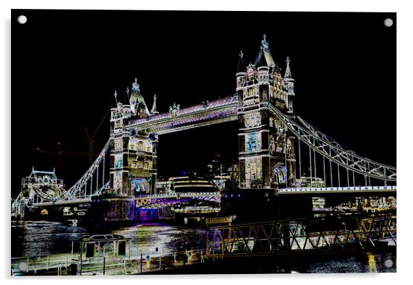 Tower Bridge art Acrylic by David Pyatt