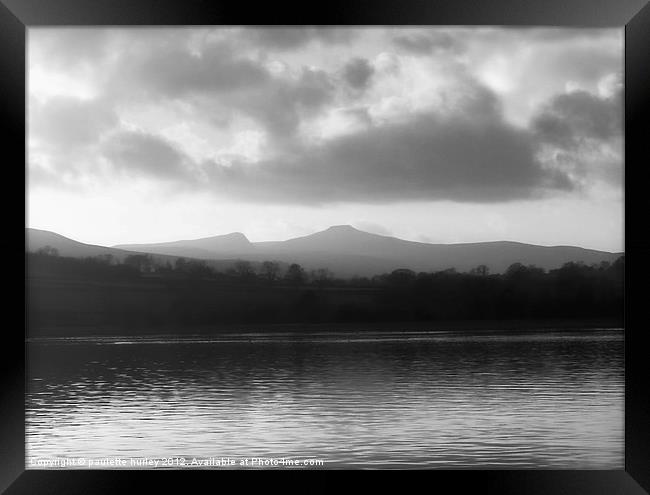 Llangorse Lake.Brecon Beacons. Framed Print by paulette hurley