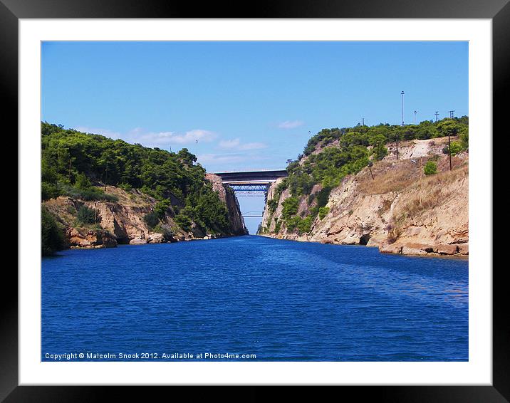 Corinth Canal Framed Mounted Print by Malcolm Snook