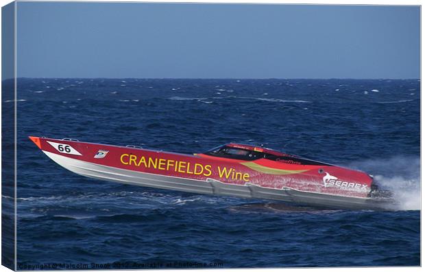 Offshore Powerboat Racer Canvas Print by Malcolm Snook