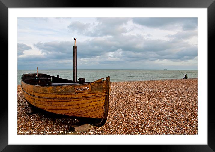Dungeness Boat The Sparrow Framed Mounted Print by Chris Thaxter