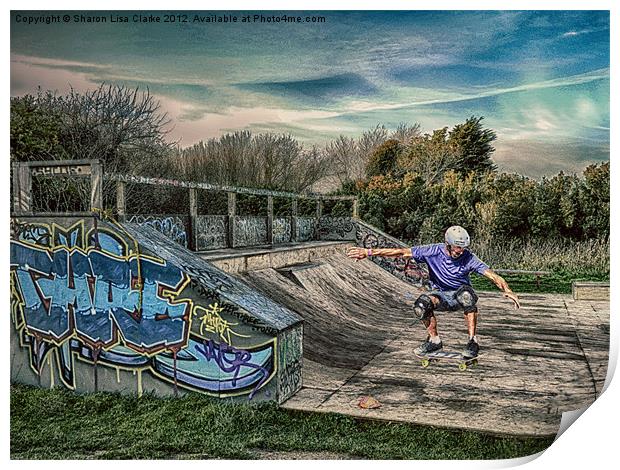 Skate Park Print by Sharon Lisa Clarke