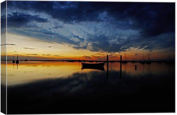 Brancaster Staithe sunset Canvas Print by Gary Pearson