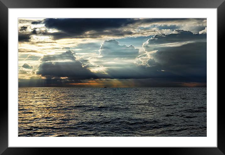 God rays over The Wash Framed Mounted Print by Gary Pearson