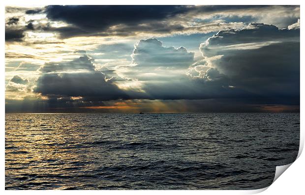 God rays over The Wash Print by Gary Pearson