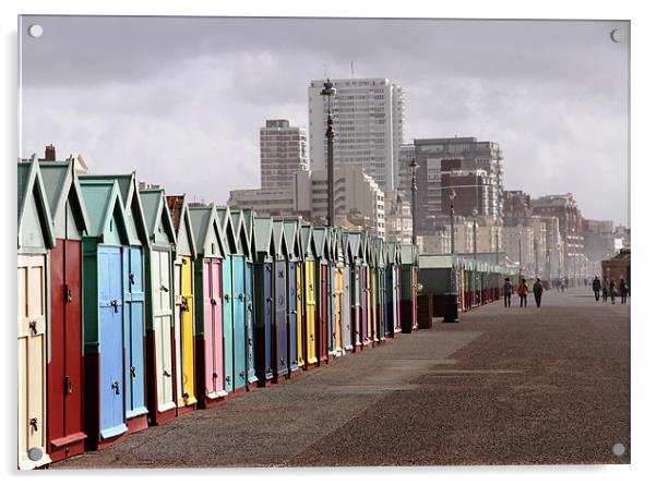 Brighton beach huts Acrylic by Will Black