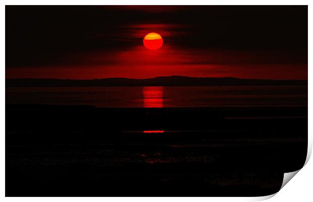 red sky at night Print by jane dickie