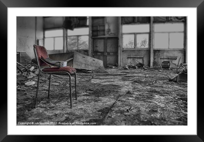 THE RED CHAIR Framed Mounted Print by Rob Toombs