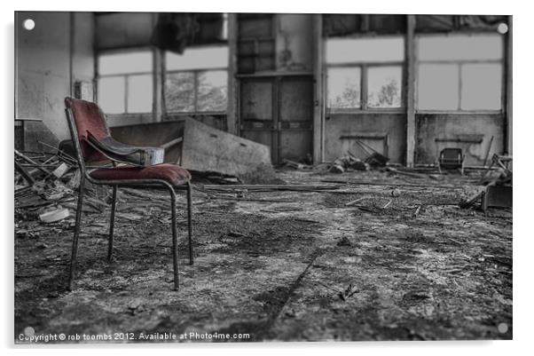 THE RED CHAIR Acrylic by Rob Toombs
