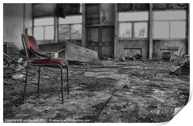 THE RED CHAIR Print by Rob Toombs