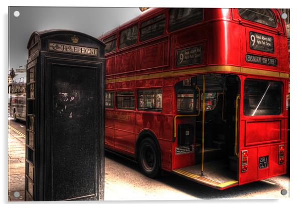 Bus n Box Acrylic by Louise Godwin